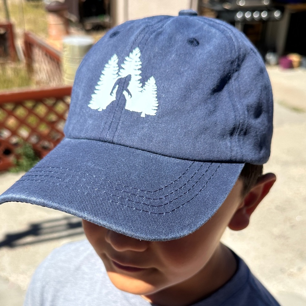 Vintage Washed Big Foot in Forest Baseball Cap